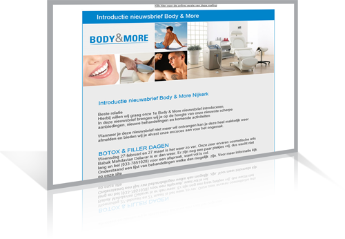 Body & More - Mailing ontwerp / ontwikkeling