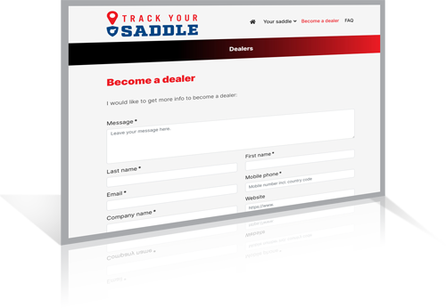 Trackyoursaddle.com - vervolgpagina