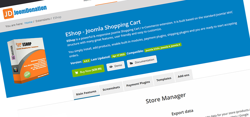 joomdonation eshop webshops