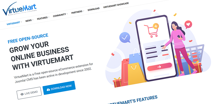 Virtuemart webshop software